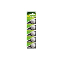 Baterie GP Batteries, butoni (CR2450) 3V lithium, blister 5 buc. " GPCR2450-2CPU5" "GPPBL2450054" (timbru verde 0.05 lei)
