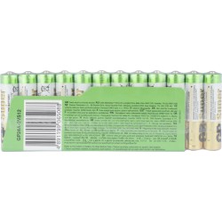 Baterie GP Batteries, Super Alcalina AAA (LR03) 1.5V alcalina, shrink 12 buc. "GP24A-2VES12" "GPPCA24AS115" - 18349 (timbru verd