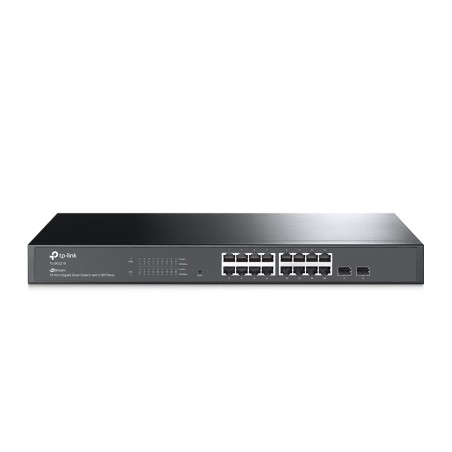SWITCH TP-LINK L2+ cu management 16 porturi Gigabit + 2 sloturi SFP, carcasa metalica, rackabil "TL-SG2218" (timbru verde 2 lei)