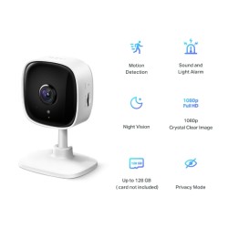 CAMERA IP TP-LINK, cube, pt. interior, dist. IR 9 m, tip lentila fixa 3.3 mm, 2 Mpx, wi-fi, microfon, carcasa plastic, slot SD c