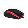 MOUSE DELUX, PC sau NB, cu fir, USB, optic, 1000 dpi, butoane/scroll 3/1, , negru-rosu, "M321BU-BR" (timbru verde 0.18 lei)
