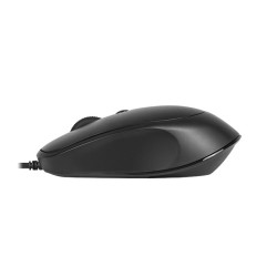 MOUSE DELUX, PC sau NB, cu fir, USB, optic, 3200 dpi, butoane/scroll 4/1, , negru, "M366BU-BK" (timbru verde 0.18 lei)
