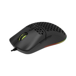 MOUSE DELUX, gaming, cu fir, USB, optic, 7200 dpi, butoane/scroll 7/1, RGB light, cablu braided, negru, "M700A-BK" (timbru verde
