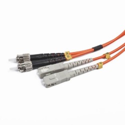 CABLU FIBRA OPTICA duplex multimode,  5m, conectori LC-ST, bulk, Gembird "CFO-LCST-OM2-5M"