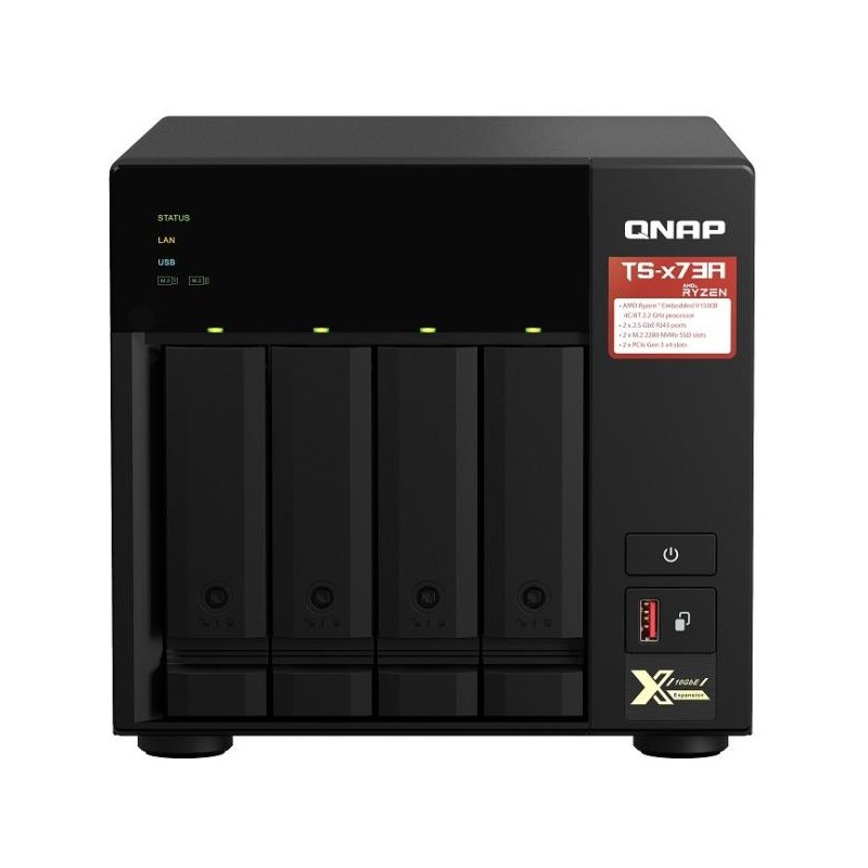 NAS QNAP 473A 4BAY 2.2GHZ 8GB 2U TWR, "TS-473A-8G" (timbru verde 11 lei)