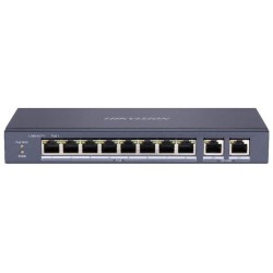 SWITCH Hikvision, 10/100 x 8 | Gigabit x 2, carcasa metalica, "DS-3E0310P-E/M" (timbru verde 2 lei)