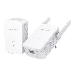 Kit Powerline Wi-Fi Gigabit MERCUSYS, Wi-Fi de 300 Mbps 2.4Ghz, tehnologie AV2, AV1000, pana la 1000 Mbps, RJ-45 x 1 porturi 10/