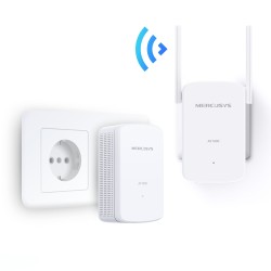 Kit Powerline Wi-Fi Gigabit MERCUSYS, Wi-Fi de 300 Mbps 2.4Ghz, tehnologie AV2, AV1000, pana la 1000 Mbps, RJ-45 x 1 porturi 10/