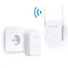 Kit Powerline Wi-Fi Gigabit MERCUSYS, Wi-Fi de 300 Mbps 2.4Ghz, tehnologie AV2, AV1000, pana la 1000 Mbps, RJ-45 x 1 porturi 10/