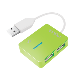 HUB extern LOGILINK, porturi USB: USB 2.0 x 4, conectare prin USB 2.0, Smile, verde, "UA0138" (timbru verde 0.18 lei)