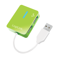 HUB extern LOGILINK, porturi USB: USB 2.0 x 4, conectare prin USB 2.0, Smile, verde, "UA0138" (timbru verde 0.18 lei)