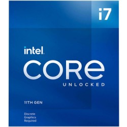 CPU INTEL i7-11700KF, skt LGA 1200, Core i7, frecventa 3.6 GHz, turbo 5.0 GHz, 8 nuclee, putere 125 W, "BX8070811700KF"