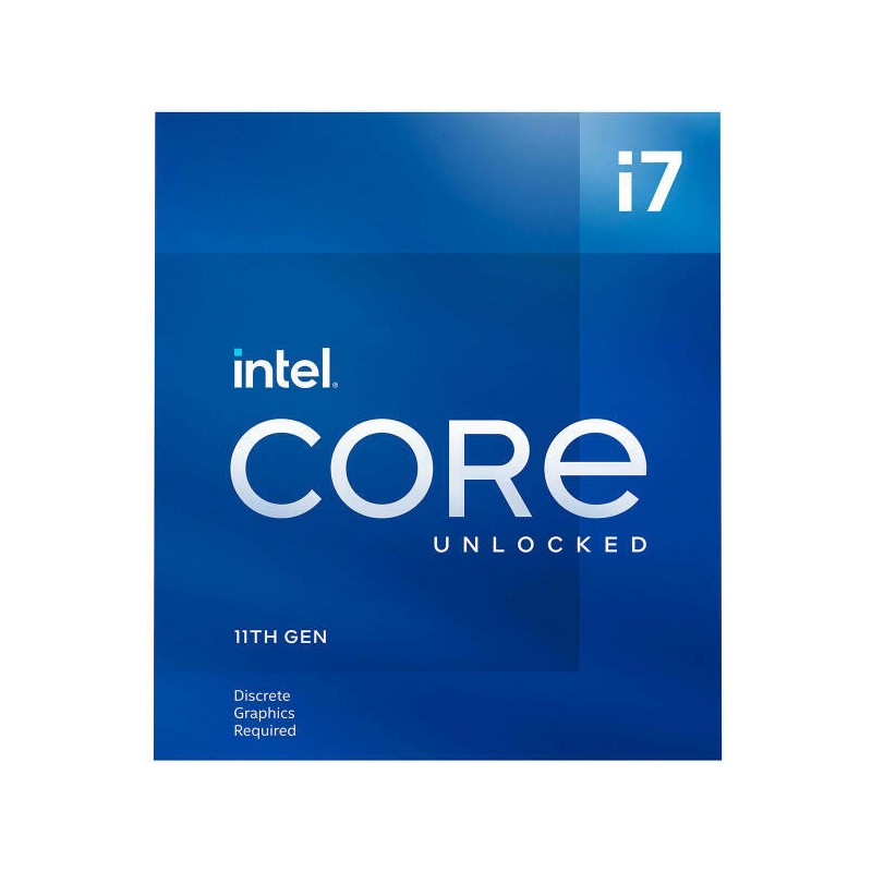 CPU INTEL i7-11700KF, skt LGA 1200, Core i7, frecventa 3.6 GHz, turbo 5.0 GHz, 8 nuclee, putere 125 W, "BX8070811700KF"
