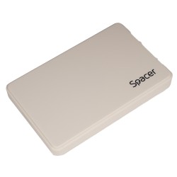 RACK extern SPACER, pt HDD/SSD, 2.5 inch, S-ATA, interfata PC USB 3.0, Husa piele sintetitca, plastic, Alb, "SPR-25612W" (timbru