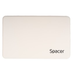 RACK extern SPACER, pt HDD/SSD, 2.5 inch, S-ATA, interfata PC USB 3.0, Husa piele sintetitca, plastic, Alb, "SPR-25612W" (timbru