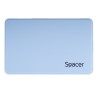 RACK extern SPACER, pt HDD/SSD, 2.5 inch, S-ATA, interfata PC USB 3.0, Husa piele sintetitca, plastic, Bleu, "SPR-25612BL" (timb