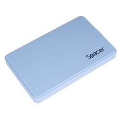 RACK extern SPACER, pt HDD/SSD, 2.5 inch, S-ATA, interfata PC USB 3.0, Husa piele sintetitca, plastic, Bleu, "SPR-25612BL" (timb