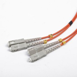 CABLU FIBRA OPTICA duplex multimode,  1m, conectori SC-SC, bulk, "CFO-SCSC-OM2-1M"