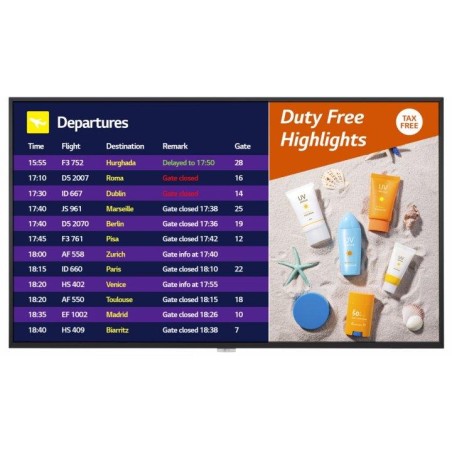MONITOR LG - signage 49 inch, signage, IPS, 4K UHD (3840 x 2160), Wide, 700 cd/mp, 8 ms, HDMI x 3 | DisplayPort | DVI-D, "49UH7F