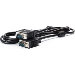 CABLU video SPACER, VGA (T) la VGA (T), 1.8m, cupru, ecranat, negru, "SPC-VGA-6" (timbru verde 0.8 lei)