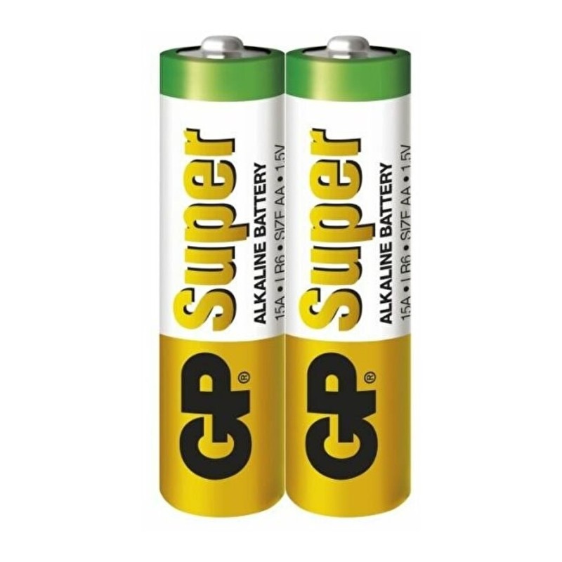 Baterie GP Batteries, Super Alcalina AA (LR6) 1.5V alcalina, shrink 2 buc. " GP15AEBC-2S2" "GPPCA15AS026" (timbru verde 0.16 lei