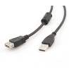 CABLU USB SPACER prelungitor, USB 2.0 (T) la USB 2.0 (M), 1.8m, black "SPC-USB-AMAF-6" 261903 (timbru verde 0.08 lei)