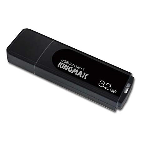 MEMORIE USB 3.2 Gen 1 KINGMAX  32 GB, cu capac, plastic, negru, "KM32GPB07B" (timbru verde 0.03 lei)