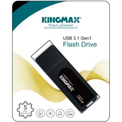 MEMORIE USB 3.2 Gen 1 KINGMAX  32 GB, cu capac, plastic, negru, "KM32GPB07B" (timbru verde 0.03 lei)