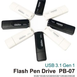 MEMORIE USB 3.2 Gen 1 KINGMAX  32 GB, cu capac, plastic, negru, "KM32GPB07B" (timbru verde 0.03 lei)
