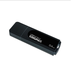 MEMORIE USB 3.2 Gen 1 KINGMAX  64 GB, cu capac, plastic, negru, "KM64GPB07B" (timbru verde 0.03 lei)