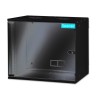 CABINET 19" SPACER    9U 515x400mm, fixare pe perete, Flatpack (dezasamblat),  Black, usa sticla cu blocare, otel 1.5mm, sarcina