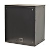CABINET 19" SPACER  12U 515x400mm, fixare pe perete, Flatpack (dezasamblat),  Black, usa sticla cu blocare, otel 1.5mm, sarcina 
