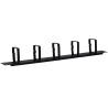 PANOU gestionare cabluri SPACER, tip masca orizontala, 5 console metalice, 19 inch, 1U, negru, "SPCM-1U-BK"