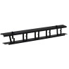 PANOU gestionare cabluri SPACER, tip masca orizontala cu capac, 5 console metalice, 19 inch, 1U, negru, "SPCM-1UC-BK"