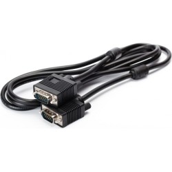 CABLU video SPACER, VGA (T) la VGA (T), 1.8m, cupru, ecranat, negru, "SPC-VGA-6" (timbru verde 0.8 lei)
