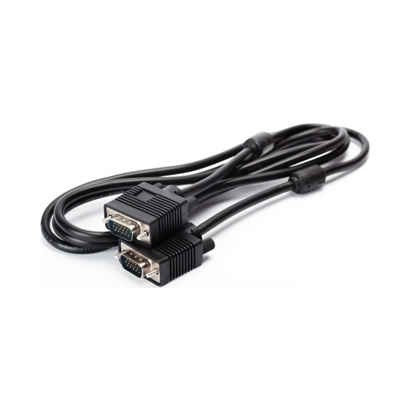 CABLU video SPACER, VGA (T) la VGA (T), 1.8m, cupru, ecranat, negru, "SPC-VGA-6" (timbru verde 0.8 lei)
