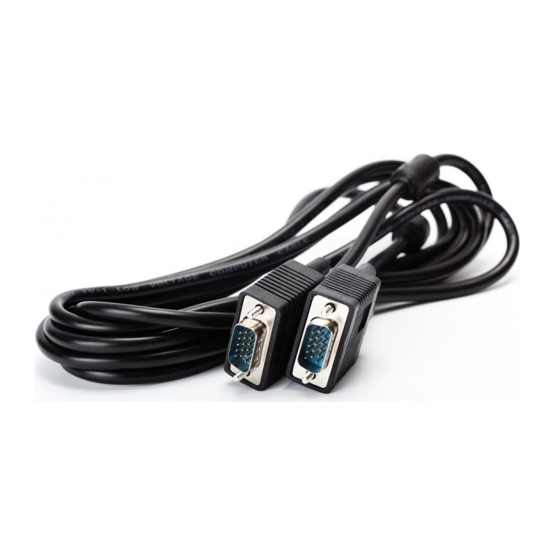 CABLU video SPACER, VGA (T) la VGA (T), 3m, cupru, ecranat, negru, "SPC-VGA-10" (timbru verde 0.8 lei)