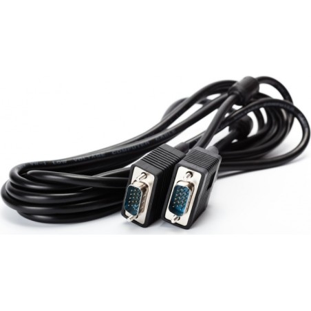 CABLU video SPACER, VGA (T) la VGA (T), 3m, cupru, ecranat, negru, "SPC-VGA-10" (timbru verde 0.8 lei)
