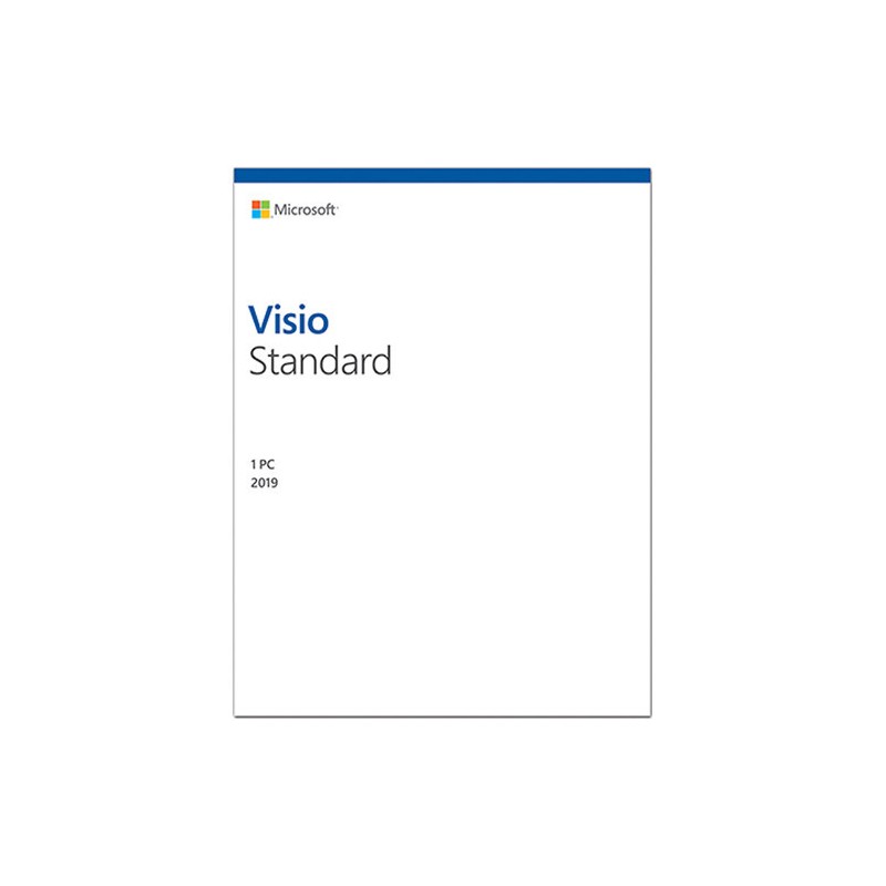 Visio Std 2019 Win English Medialess, "D86-05829"