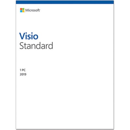 Visio Std 2019 Win English Medialess, "D86-05829"