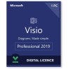 Visio Pro 2019 Win English Medialess, "D87-07432"