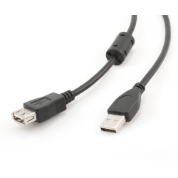 CABLU USB SPACER prelungitor, USB 2.0 (T) la USB 2.0 (M), 1.8m, black "SPC-USB-AMAF-6" 261903 (timbru verde 0.08 lei)