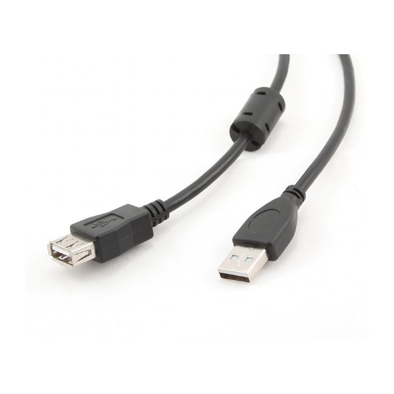 CABLU USB SPACER prelungitor, USB 2.0 (T) la USB 2.0 (M), 1.8m, black "SPC-USB-AMAF-6" 261903 (timbru verde 0.08 lei)