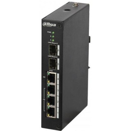 SWITCH. PoE Dahua, port Gigabit x 4, SFP SFP x 2, "PFS3206-4P-96" (timbru verde 2 lei)