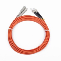 CABLU FIBRA OPTICA duplex multimode,  2m, conectori ST-SC, bulk, "CFO-STSC-OM2-2M"
