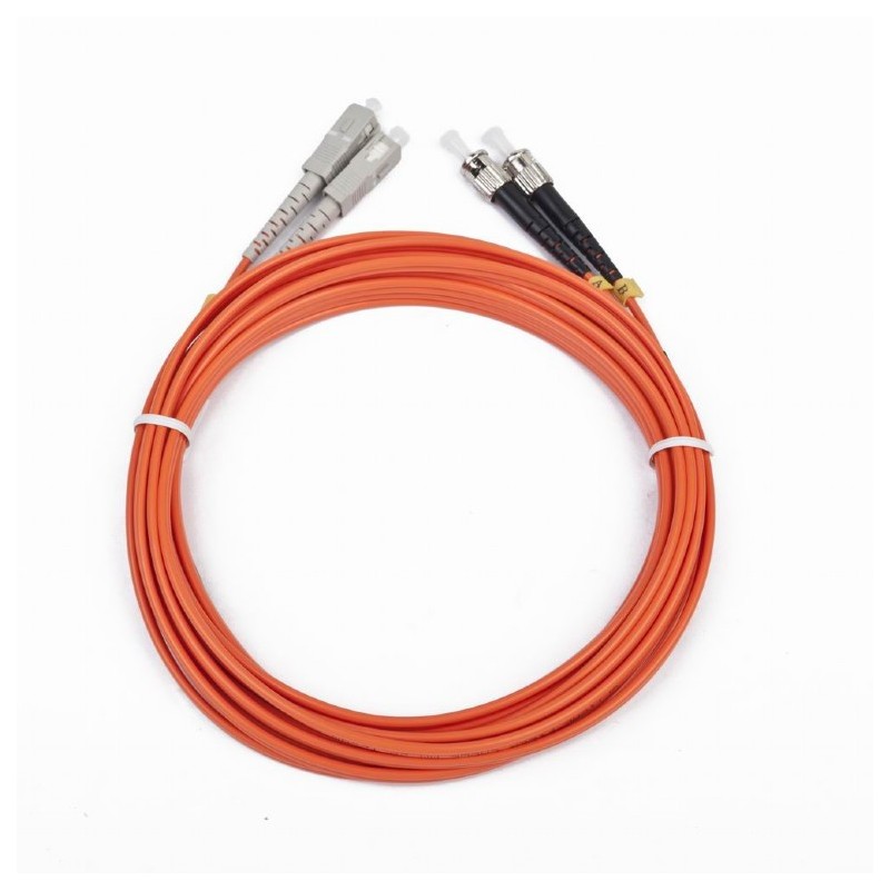 CABLU FIBRA OPTICA duplex multimode,  2m, conectori ST-SC, bulk, "CFO-STSC-OM2-2M"