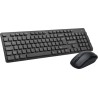 Kit TASTATURA si Mouse DELUX, "KA150+M136GX", wireless, 104 taste format standard, mouse , 3/1 butoane, negru, "KA150G" (timbru 