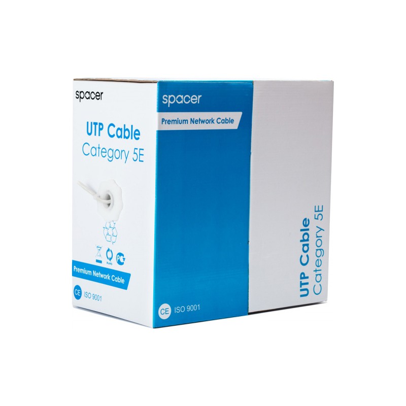 ROLA CABLU  UTP SPACER Cat5e, 305m, Cupru 100%, Solid, AWG24, 0.51mm, 0.21mm2, (include timbru verde 0.03lei), "RCAT5ECU"