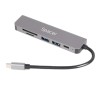 DOCKING Station Spacer universal 6 in 1, conectare Type-C, USB 3.0 x 2 |PD 3.0 x 1 (87W), porturi video HDTV x 1, 4K (30Hz),SD c