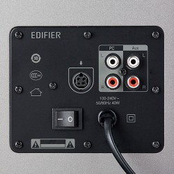 BOXE EDIFIER 2.0, RMS:  60W (2 x 13W, 2 x 17W), telecomanda wireless, volum, bass, treble, dual RCA, brown, "R1600TIII"   (timbr